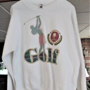 FRUIT of the LOOM GOLF THEME SWEATSHIRT (MED)